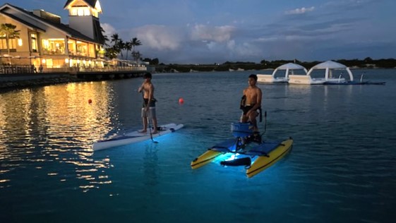 Neon Nights guided Glow Paddle tour in Wai Kai Lagoon, Oahu